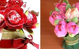 Сладкий топиарий из конфет: вкусный праздничный букет