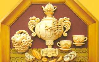 Объемное панно из соленого теста: мастер-класс пошагово