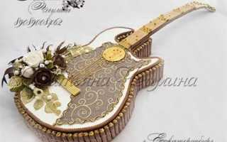 Гитара из конфет: мастер-класс с пошаговыми фото и видео