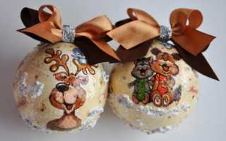 Мастер-класс по декупажу новогодних шаров для начинающих