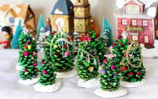 Как сделать елку из еловых шишек своими руками с фото и видео