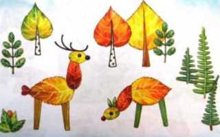 Конспект занятия «Осень касается листьев рукою». Аппликация из листьев. «Мышка».