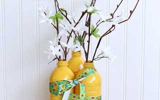 Вазы из стеклянных бутылок: декор, роспись и обрезка