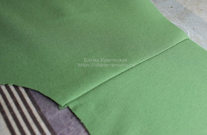 Обработка плечевых и боковых швов в изделии