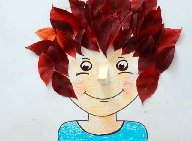 Аппликация из осенних листьев: животные, деревья, цветы