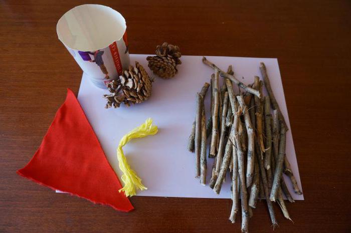 баба яга из шишек в ступе фото