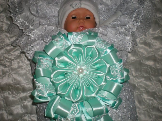 Бант на выписку своими руками