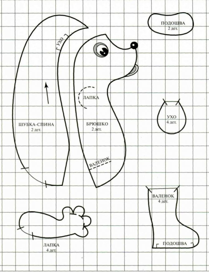 Простая выкройка ежика
