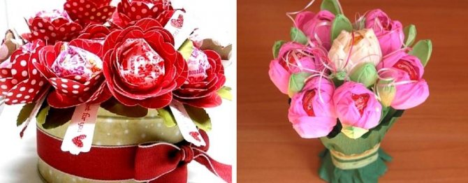 Следует выбирать конфеты с как можно более яркой оберткой: тогда ваше изделие будет смотреться необычнее и ярче