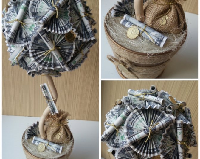 Топиарий - самодельное деревце в горшочке, которое можно декорировать любым материалом или украшением