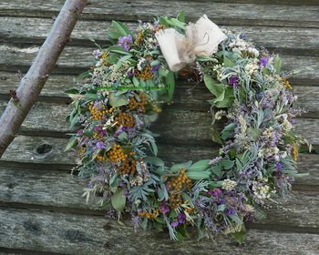 Венок из осеннего природного материала своими руками