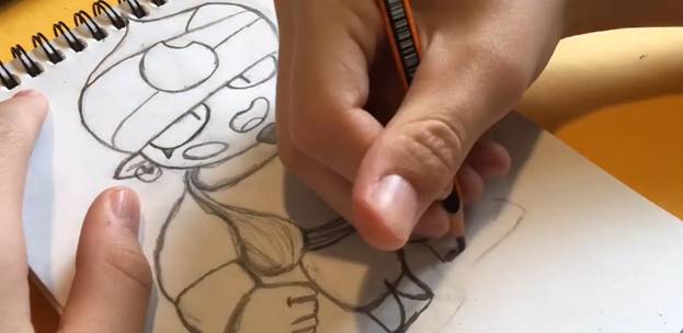 Джин из Brawl Stars карандашом 8