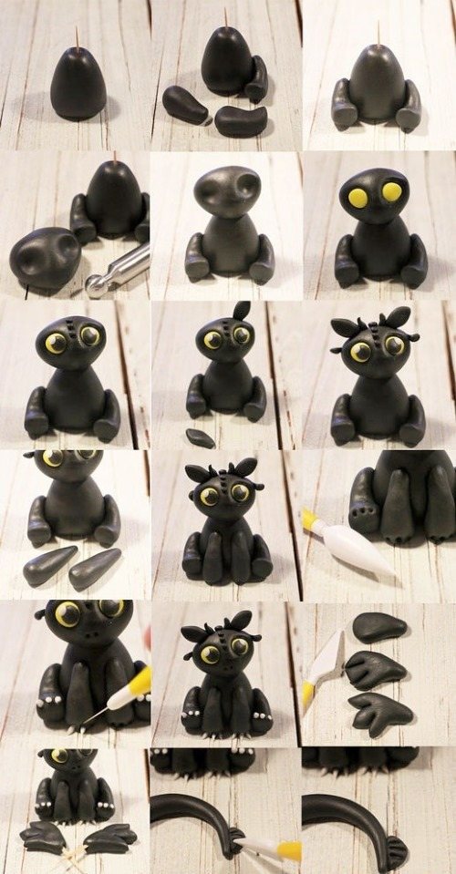 Как слепить дракона из пластилина. Пошаговые инструкции с фото для начинающих