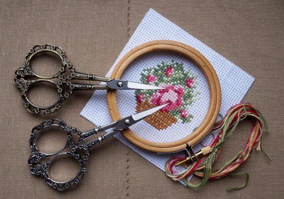 Люневильская вышивка для начинающих. Фото, схемы, техника, материалы и инструменты