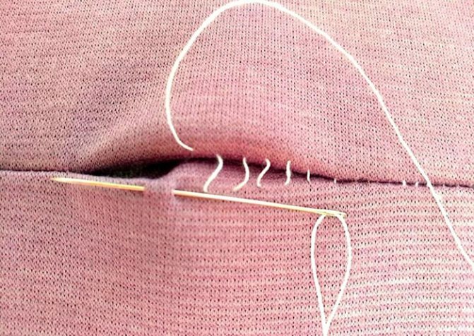 Потайной шов вручную. Фото, схемы для подгибки края брюк, заплатки, куртки, игрушек