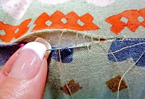 Потайной шов вручную. Фото, схемы для подгибки края брюк, заплатки, куртки, игрушек
