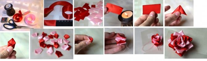 Розы из атласных лент своими руками. Как сделать букет. Подробные мастер-классы с фото