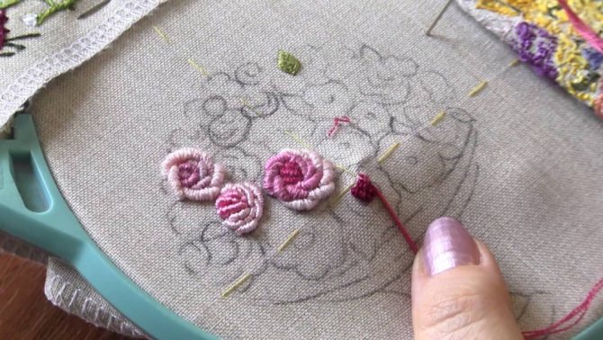 Уроки вышивания Техника РОКОКО