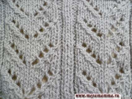 узоры для вязания шарфов спицами -Ажурная вязка для шарфа