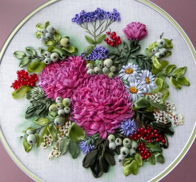 Вышивание лентами